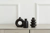 Set Of 3 White Ceramic Black vase Emma