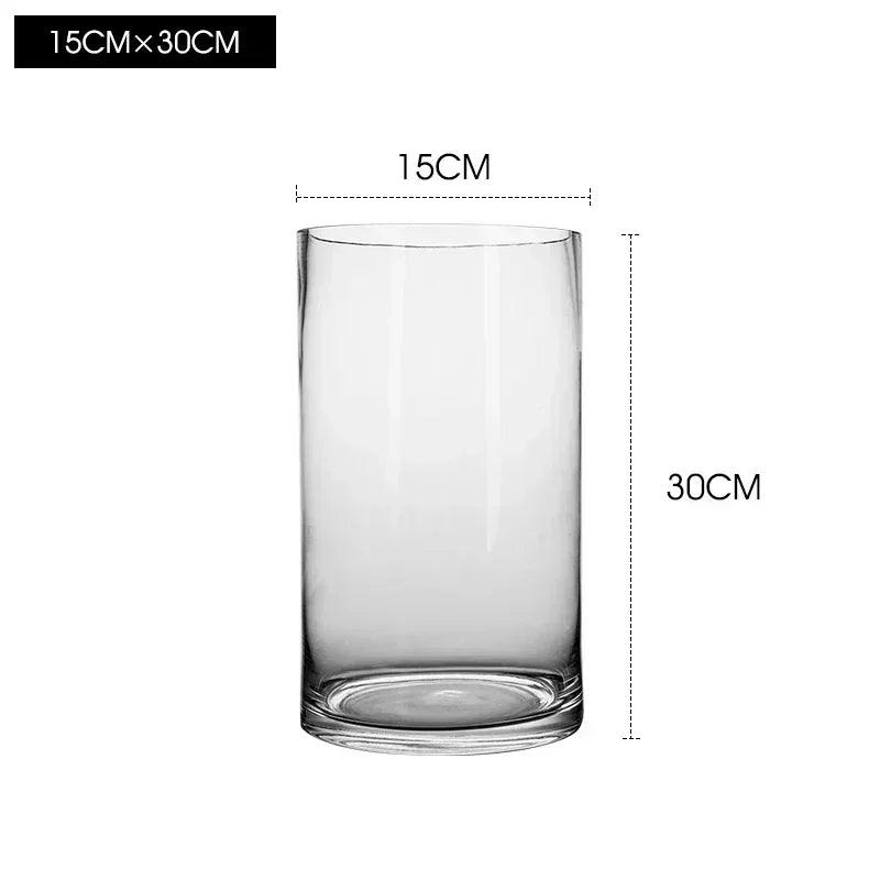 Classic Glass Vase – Large Decorative Crystal Centerpiece 30X15cm Emma